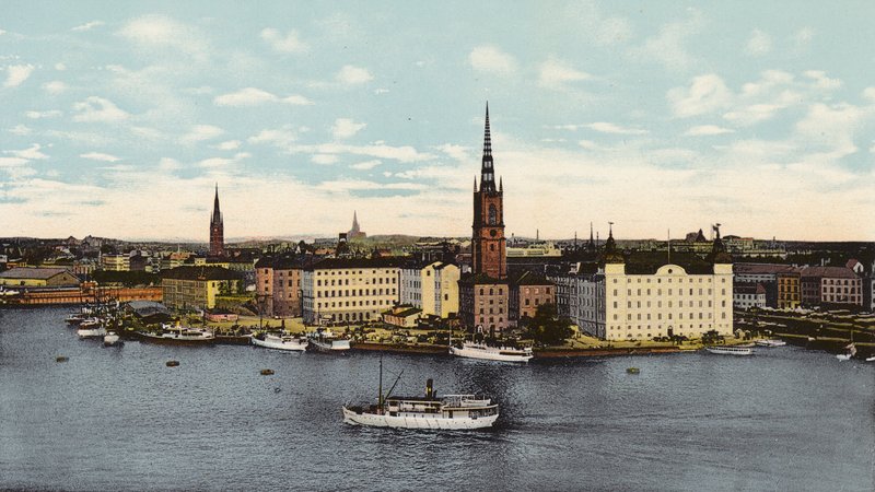 Stockholm: Riddarholmen (barevná fotografie) od Swedish Photographer