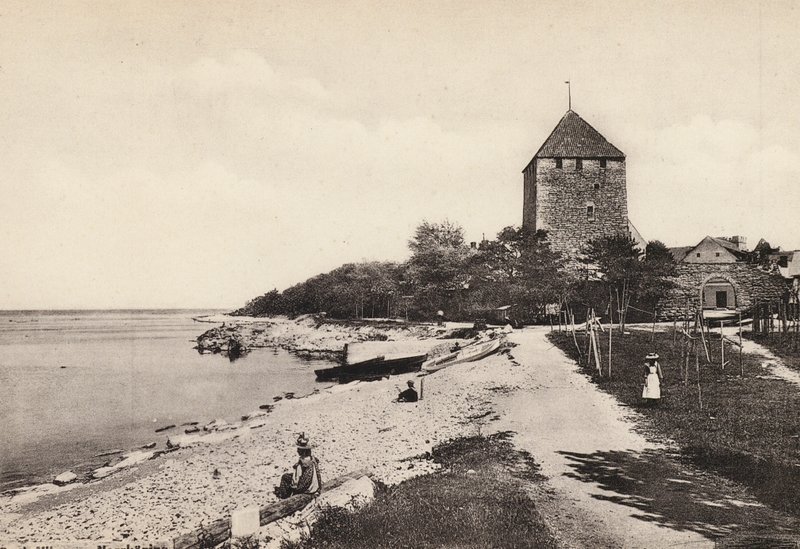 Švédsko / Švédsko: Gotland, Wisby, Kruttornet (č/b foto) od Swedish Photographer