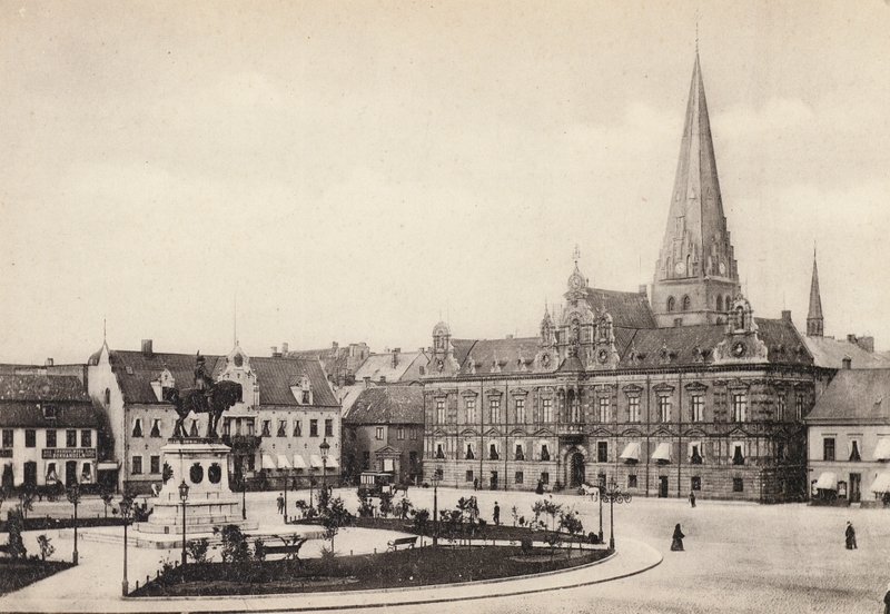 Švédsko / Švédsko: Skane, Malmo, Stortorget a Radhuset (černobílá fotografie) od Swedish Photographer