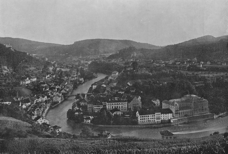 Baden, Vue Generale (černobílá fotografie) od Swiss Photographer