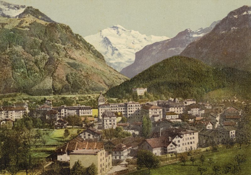 Bernese Oberland: Interlaken, celkový pohled (barevné foto) od Swiss Photographer