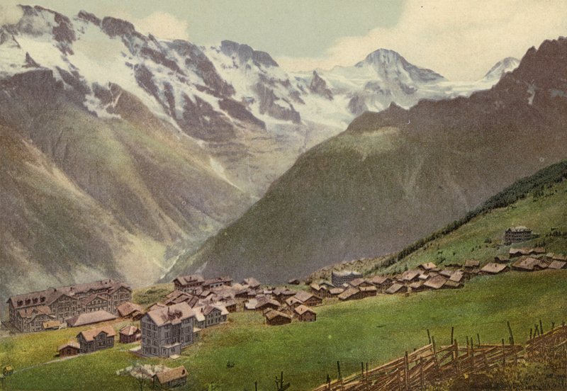 Bernská vysočina: Murren, celkový pohled (barevné foto) od Swiss Photographer