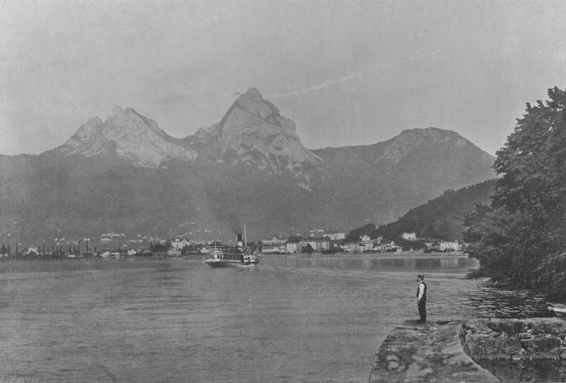 Brunnen et les Mythen, kantony Lac des IV (černobílá fotografie) od Swiss Photographer