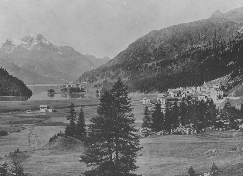 Campfer et Silvaplana (černobílá fotografie) od Swiss Photographer