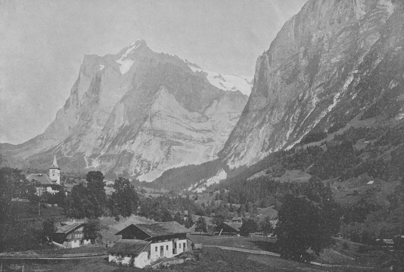 Grindelwald, Le Wetterhorn (černobílá fotografie) od Swiss Photographer