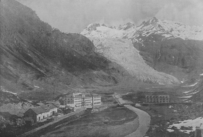Ledovec Rhone (černobílá fotografie) od Swiss Photographer