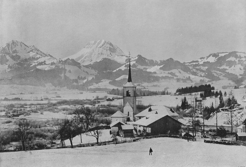 Le Moleson, cena Vue a Broc, Gruyere (černobílá fotografie) od Swiss Photographer