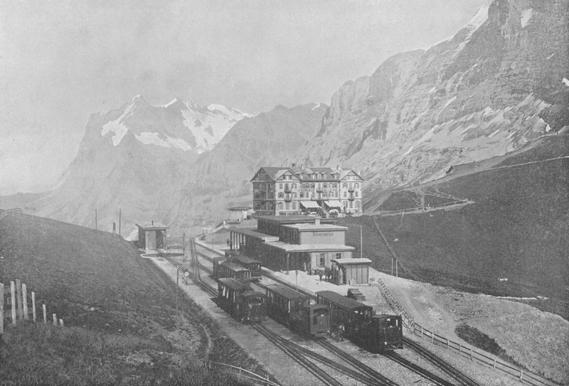Petite Scheidegg a Wetterhorn (černobílá fotografie) od Swiss Photographer