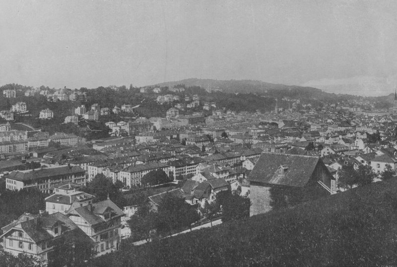 St. Gallen, Celkový pohled (č/b foto) od Swiss Photographer