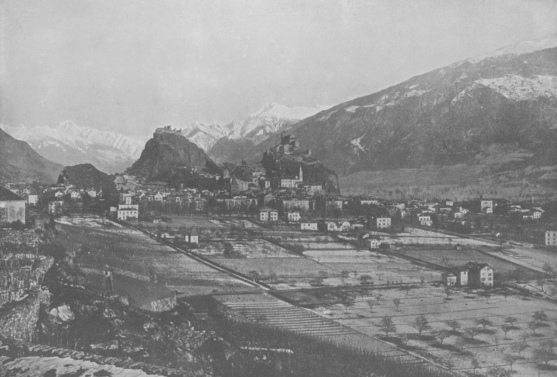 Sion, Vue Generale (černobílá fotografie) od Swiss Photographer