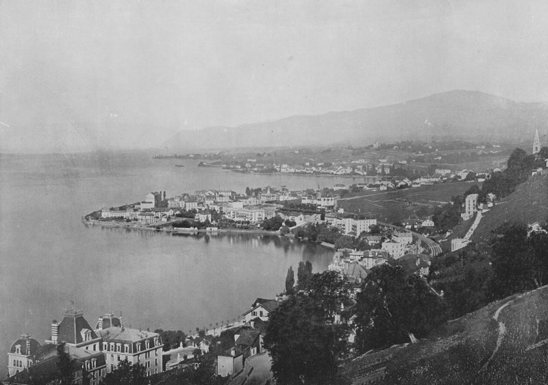 Territet, Montreux, Clarens (černobílá fotografie) od Swiss Photographer