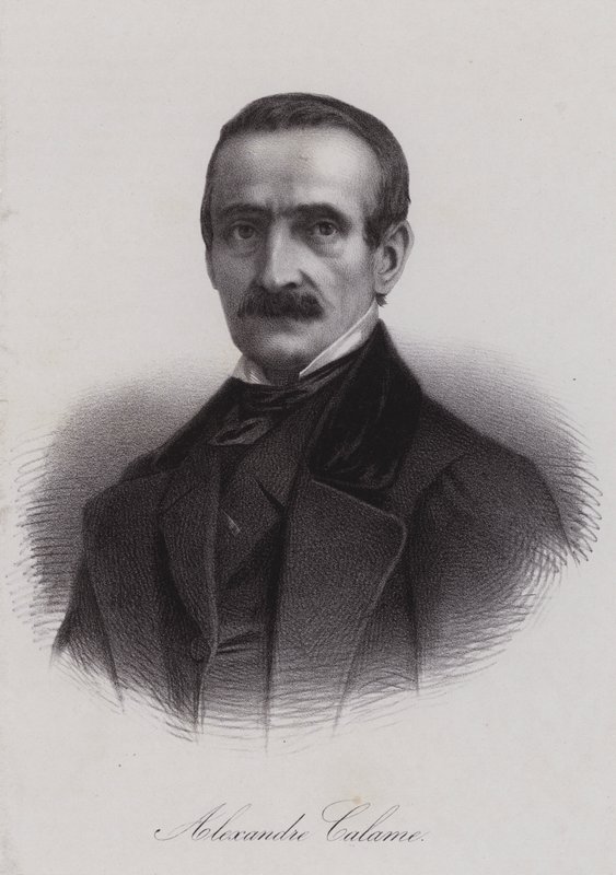 Alexandre Calame , švýcarský krajinář (rytina) od Swiss School