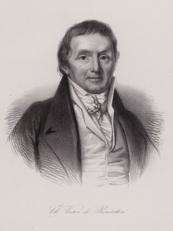 Charles Victor de Bonstetten , švýcarský politik a spisovatel (rytina) od Swiss School