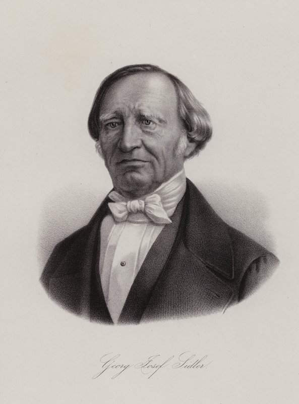 Georg Joseph Sidler , švýcarský politik (rytina) od Swiss School