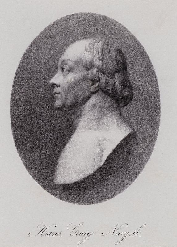 Hans Georg Nageli , švýcarský skladatel a vydavatel (rytina) od Swiss School