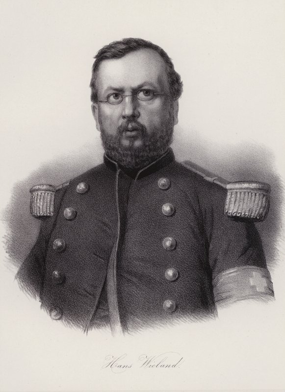 Hans Wieland, švýcarský voják (rytina) od Swiss School