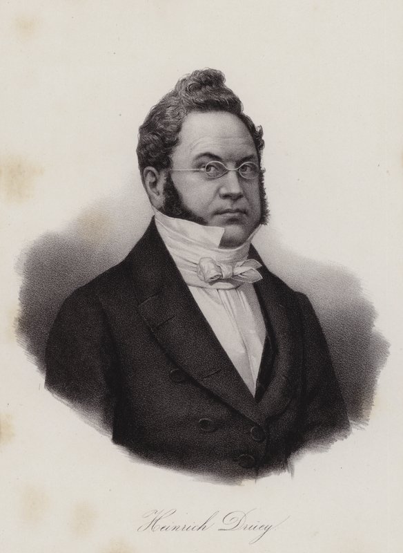 Heinrich Druey, švýcarský právník, filozof a politik (rytina) od Swiss School