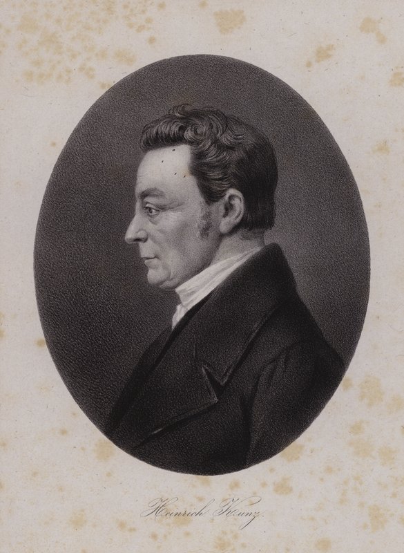 Heinrich Kunz, švýcarský výrobce textilu (rytina) od Swiss School