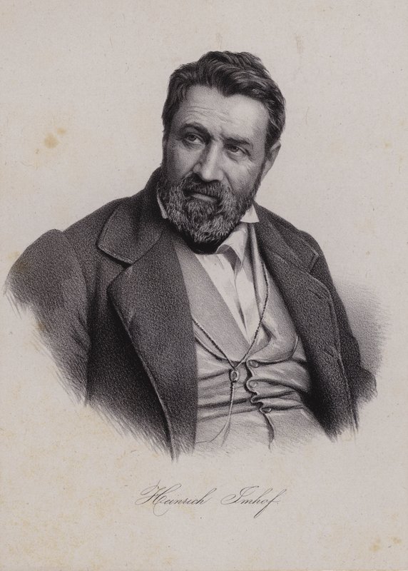 Heinrich Max Imhof , švýcarský sochař (rytina) od Swiss School