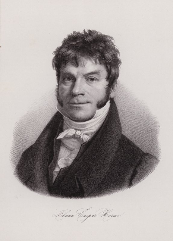 Johann Caspar Horner, švýcarský fyzik, matematik a astronom (rytina) od Swiss School