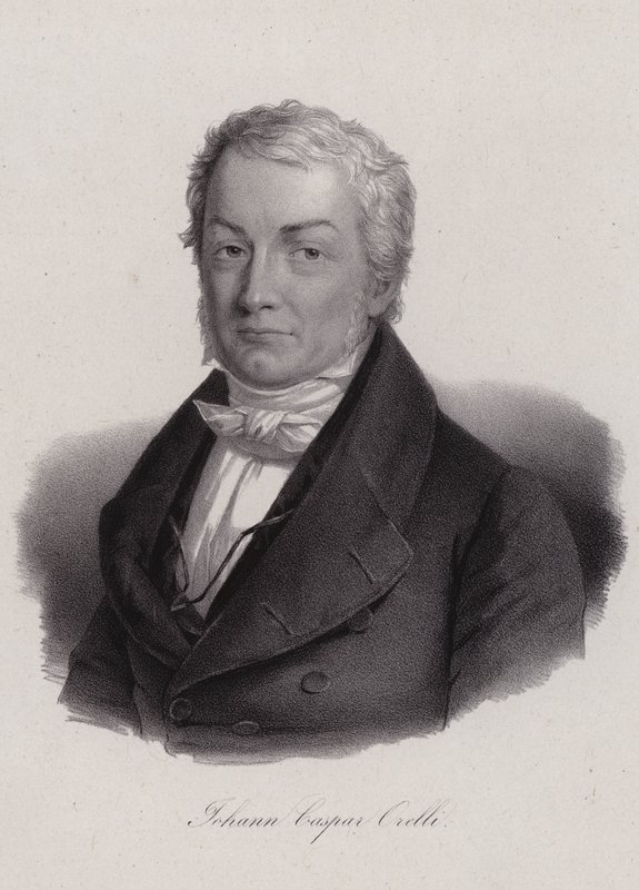Johann Caspar von Orelli, švýcarský klasický učenec (rytina) od Swiss School