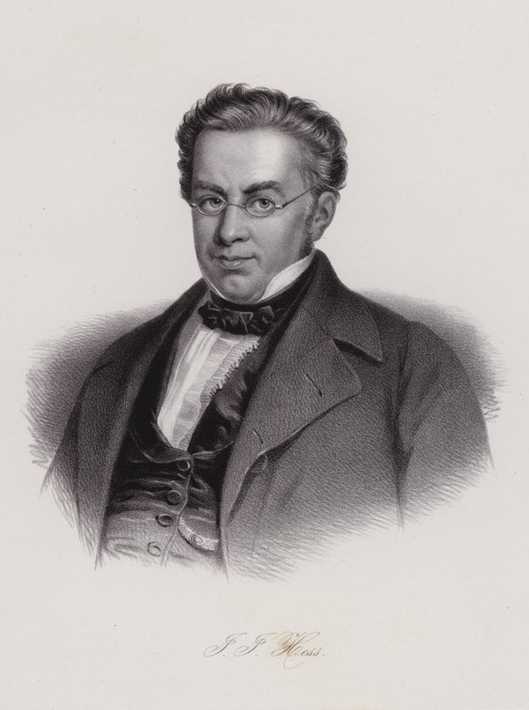 Johann Jakob Hess, švýcarský právník a politik (rytina) od Swiss School