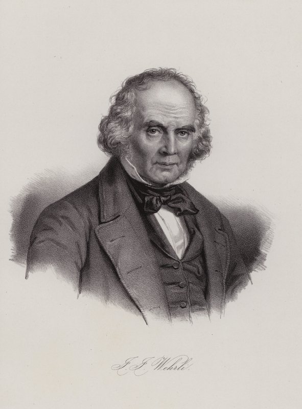Johann Jakob Wehrli, švýcarský pedagog (rytina) od Swiss School