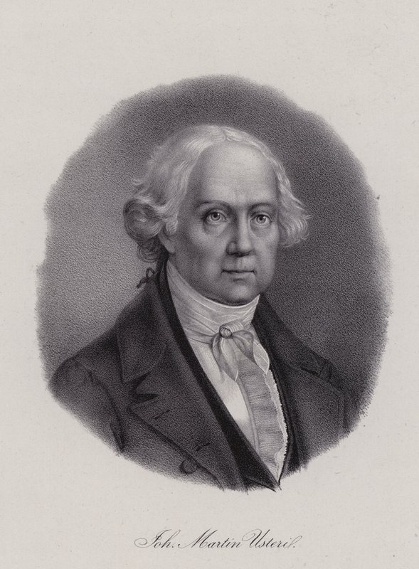 Johann Martin Usteri, švýcarský básník (rytina) od Swiss School