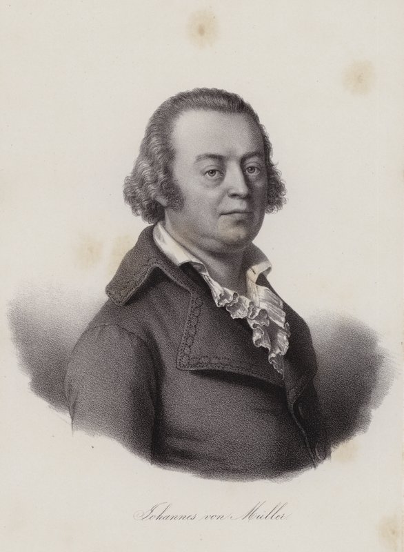 Johannes von Muller , švýcarský historik (rytina) od Swiss School