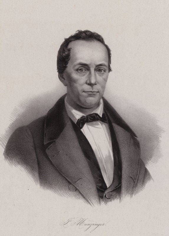 Josef Munzinger, švýcarský politik (rytina) od Swiss School