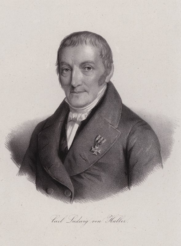 Karl Ludwig von Haller, švýcarský právník (rytina) od Swiss School