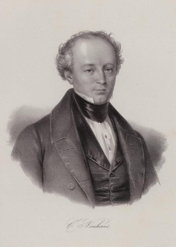 Karl Neuhaus , švýcarský politik (rytina) od Swiss School