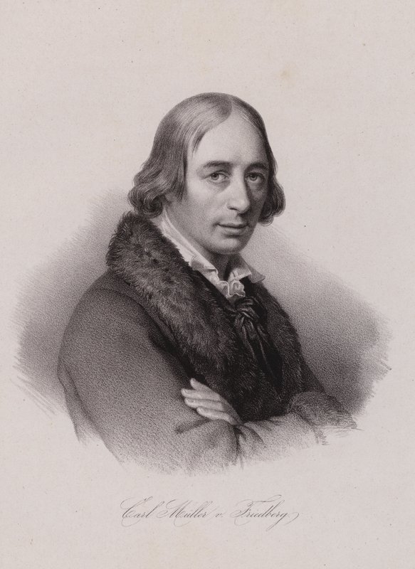 Karl von Muller-Friedberg, švýcarský politik (rytina) od Swiss School