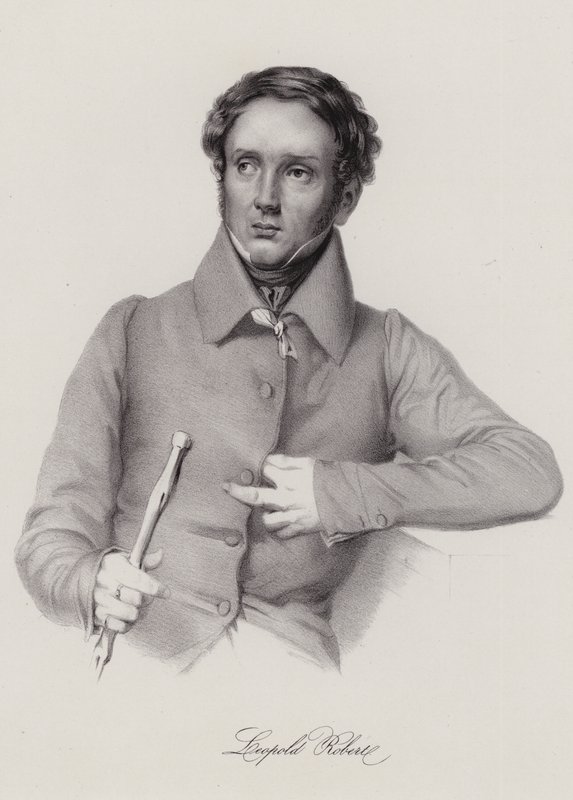 Louis Leopold Robert, švýcarský malíř (rytina) od Swiss School