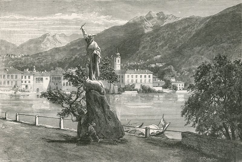 Lugano se sochou Tella od Vela od Swiss School