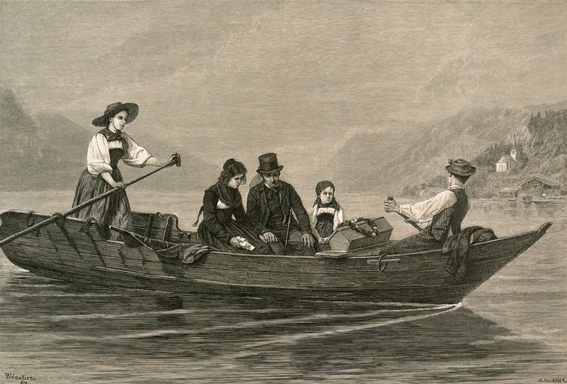 Truchlící překračující jezero Brienz od Swiss School