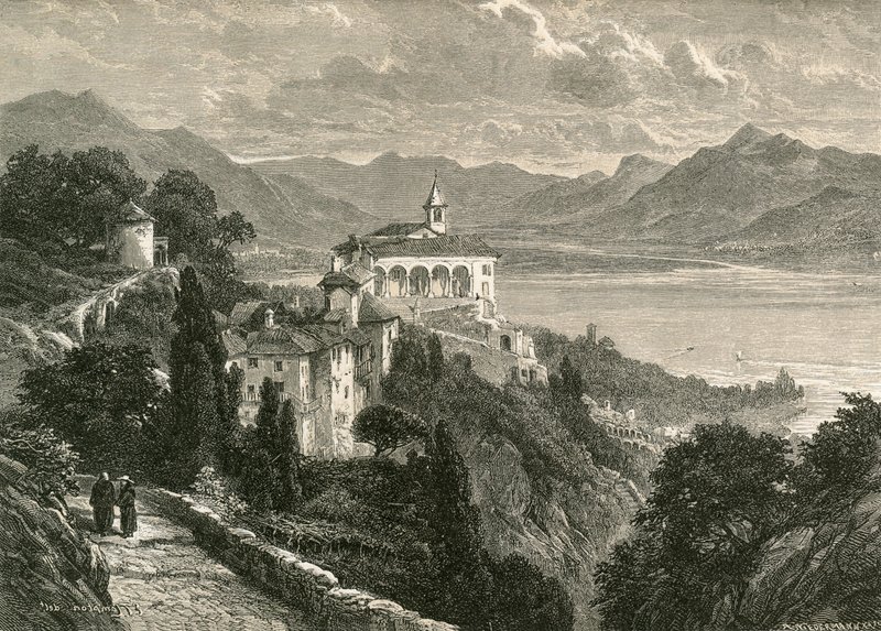 Poutní kostel Madonna del Sasso, nedaleko Locarna od Swiss School