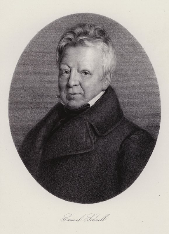 Samuel Ludwig Schnell, švýcarský právník (rytina) od Swiss School