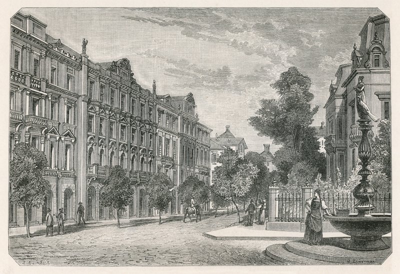 Bahnhofstrasse (železniční ulice), Curych od Swiss School
