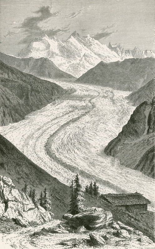 Gornerský ledovec a Monte Rosa od Swiss School