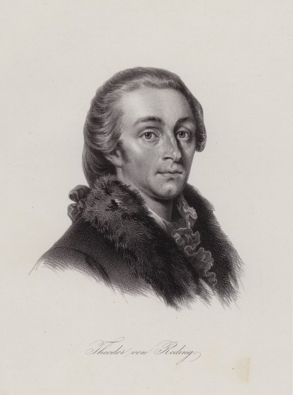 Theodor von Reding, španělský generál švýcarského původu (rytina) od Swiss School