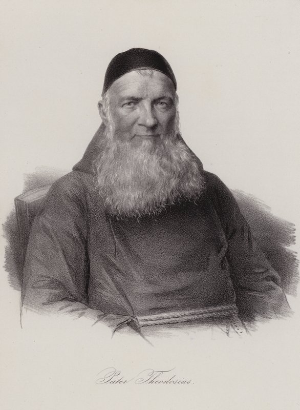 Theodosius Florentini, švýcarský kněz a sociální reformátor (rytina) od Swiss School