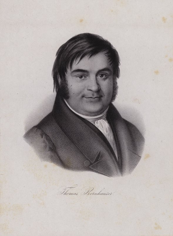 Thomas Bornhauser, švýcarský teolog (rytina) od Swiss School