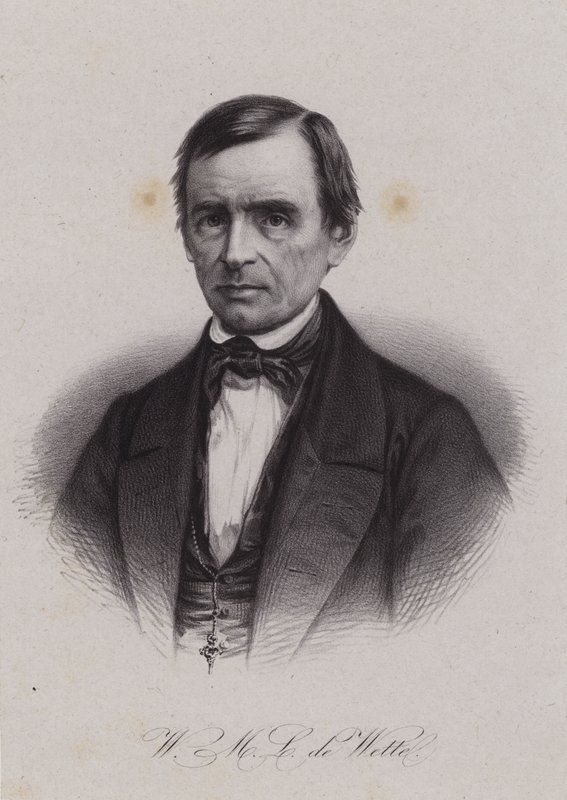 Wilhelm Martin Leberecht de Wette, německy narozený švýcarský teolog a biblista (rytina) od Swiss School