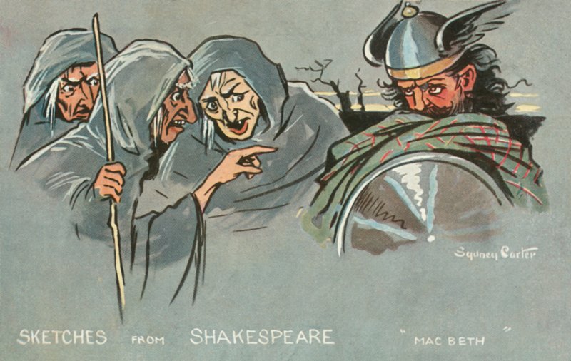 Macbeth (barevná litografie) od Sydney Carter