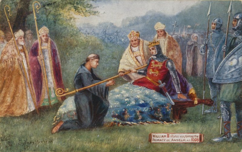 William II., který uděluje prvenství Anselmovi, 1093 od Sydney Herbert