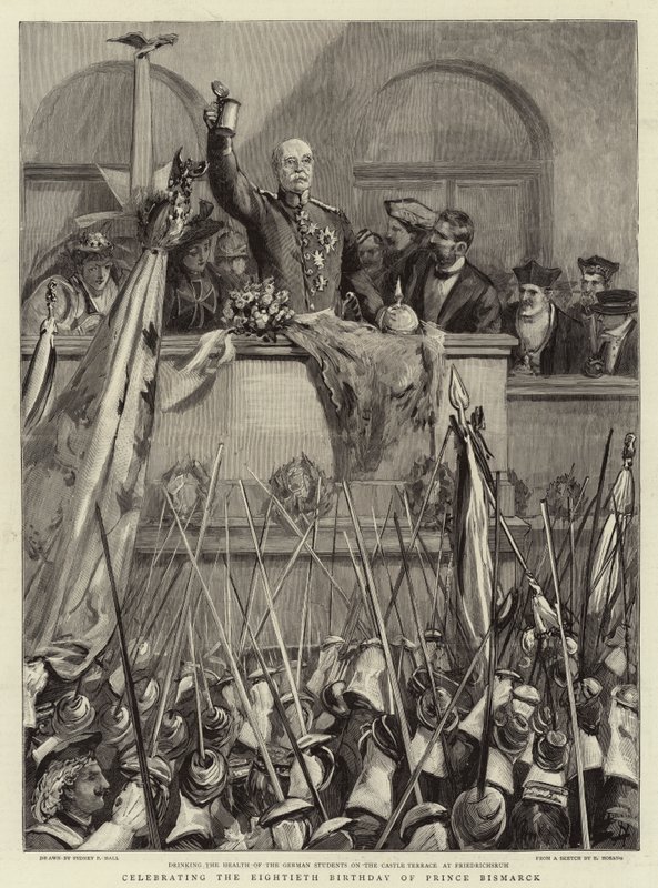 Oslava osmdesátých narozenin prince Bismarcka od Sydney Prior Hall