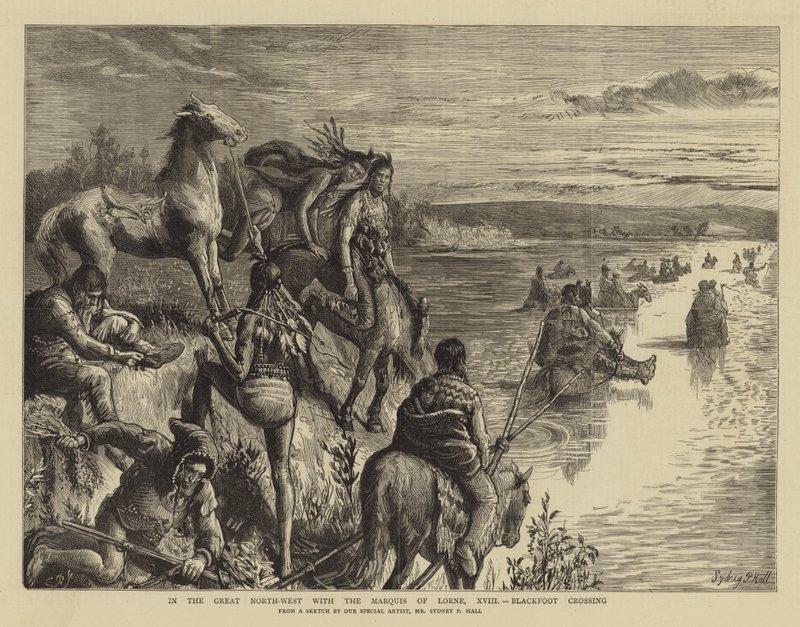 Na Velkém severozápadě s markýzem z Lorne, XVIII, Blackfoot Crossing od Sydney Prior Hall