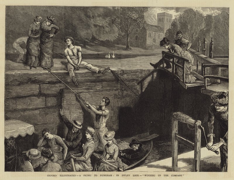 Oxford Illustrated, piknik do Nunehamu, v Iffley Lock, likvidace společnosti od Sydney Prior Hall