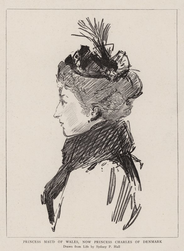 Princezna Maud z Walesu, nyní princezna Charles z Dánska od Sydney Prior Hall